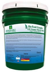Renewable Lubricants 35 Lb Pail Biobased Extreme Pressure Grease White, Extreme Pressure, Food Grade & High Temperature, 590°F Max Temp, NLGIG 2, 87504 - 62681648