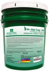 Renewable Lubricants 35 Lb Pail Biobased Extreme Pressure Grease Green, Extreme Pressure & High Temperature, 285°F Max Temp, NLGIG 2, 87614 - 62681697