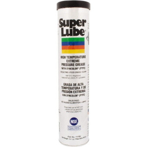 Synco Chemical Super Lube 400 g Cartridge Synthetic Extreme Pressure Grease Translucent White, Extreme Pressure, Food Grade & High Temperature, 475°F Max Temp, NLGIG 2, 71150 - 02104065
