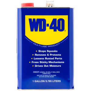 WD-40 1 Gal Multi-Use Product Bulk, Liquid, Stop Squeaks, Removes & Protects, Loosens Rusted Parts, Free Sticky Mechanisms, Drives Out Moisture 49011 - 30005581