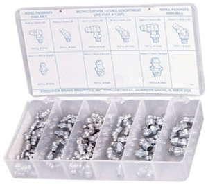 Precision Brand 95 Piece, Metric, Grease Fitting Set 13975 - 01895473