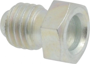 Alemite Straight Head Angle, 1/4-28 UNF Flush-Style Grease Fitting 13/32" Overall Height, 19/64" Shank Length, Zinc Plated Finish 1851 - 03245057