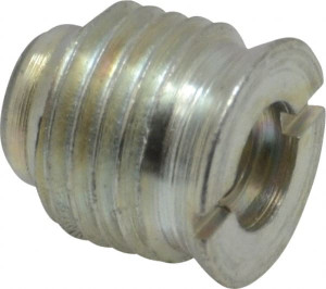 Alemite Straight Head Angle, 1/4 NPTF Flush-Style Grease Fitting 9/16" Overall Height, Zinc Plated Finish Z741-A - 03245065