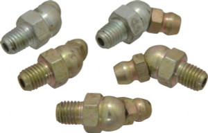 PROLUBE 45° Head Angle, 1/4-28 NF Steel Standard Grease Fitting NF Thread GFT/14/28/45L-5 - 08060733