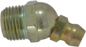 PROLUBE 30° Head Angle, 1/8-27 PTF Steel Standard Grease Fitting 7/16" Hex, 22.9mm Overall Height, 7.6mm Shank Length, Zinc Plated Finish GFT/1-8/27/30-5 - 08060766