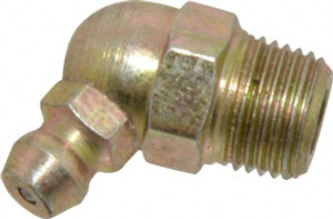 PROLUBE 65° Head Angle, 1/8-27 PTF Steel Standard Grease Fitting 7/16" Hex, 21.8mm Overall Height, 7.6mm Shank Length, Zinc Plated Finish GFT/1-8/27/65-5 - 08060782