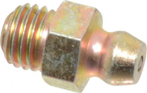 PROLUBE Straight Head Angle, 5/16-24 UNF Steel Standard Grease Fitting 7/16" Hex, 16.7mm Overall Height, 6.35mm Shank Length, Zinc Plated Finish GFT/5-16/24-10 - 08060857
