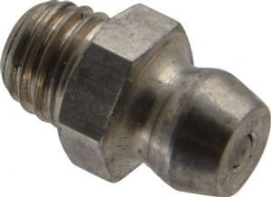PROLUBE Straight Head Angle, 1/4-28 UNF Stainless Steel Standard Grease Fitting 5/16" Hex, 13.7mm Overall Height, 4.6mm Shank Length, Zinc Plated Finish GFT/SS/14/28-10 - 62088075