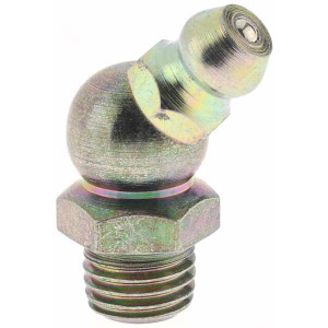 Value Collection 45° Head Angle, M8x1 Taper Thread Grease Fitting Zinc Plated Finish BDNA--7604-54 - 61865986
