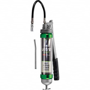 Plews & Edelman Grease Guns, Type: Lever Grease Gun with 3-Way Loading, Capacity (oz.): 14 (Cartridge), Hose Length (Inch): 12 (Flexible), 5-1/2 (Rigid), Rigid or Flexible Hose: Flexible & Rigid, Fill Type: 3-Way 30701 - 16822066