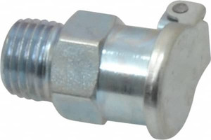 Gits Mfg 1/4-18 Thread, Steel, Zinc Plated, Threaded One Piece, Straight Oil Hole Cover 1-7/32" Drive Diam, 13/32" Drive Length, 1-5/32" Overall Height, 13/32" Thread Length, NPT Thread 00113 - 03242294
