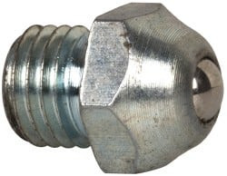 Gits Mfg 1/4-32 Thread, Brass, Zinc Plated, Threaded One Piece, Ball Valve Oil Hole Cover 3/8" Drive Diam, 7/16" Overall Height, 7/32" Thread Length, UNEF Thread 00550 - 03242641