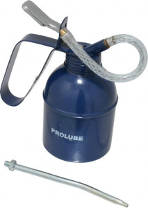 PROLUBE 300 mL Capcity, 6" Long Flexible Spout, Lever-Type Oiler Brass Pump, Steel Body, Powder Coated MP22RB/F - 01057421