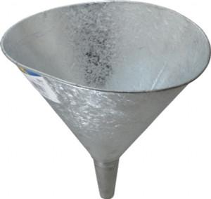 Plews Stant 7 pt Capacity Steel Funnel 9-3/4" Mouth OD, 3/4" Tip OD, Straight Spout 75-017 - 63725667