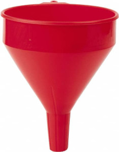 PROLUBE 2 Qt Capacity Polyethylene Funnel 7" Mouth OD, 1" Tip OD, Straight Spout, Red 1707005 - 63725758