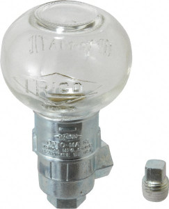 Trico 1 Outlet, Glass Bowl, 2.5 Ounce Constant-Level Oil Reservoir 1/4 NPT Outlet, 2-1/2" Diam x 4-1/4" High 30002 - 09419029