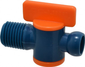 Loc-Line 2 Piece, 1/4" ID Coolant Hose NPT Valve Male to Female Connection, Acetal Copolymer Body, 1/4 NPT, Use with Loc-Line Modular Hose Systems 21192 - 09777210
