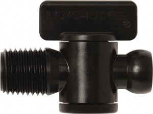 Loc-Line 10 Piece, 1/4" ID Coolant Hose Male NPT Valve Male to Female Connection, Acetal Copolymer Body, NPT, Use with Loc-Line Modular Hose Systems 29452-BLK - 92719921