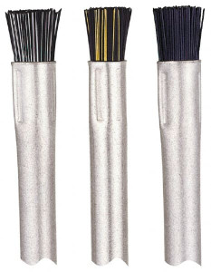 Gordon Brush Parts Washer Flow-Through Brush Brass/Nylon Bristles, 1/2" Bristle Length PC12B - 67285106