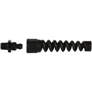 Legacy Manufacturing Black Anodized Aluminum Air Hose End Fitting & Air Hose Bend Restrictor 1/4 MNPT RP900250 - 45614575