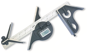iGaging 4 Piece Square Set, Square & Center Heads, Digital Protractor & 12" Blade EM Graduation - 35-212-4EM