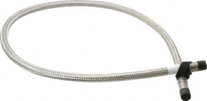 Made in USA 48" OAL, 3/8" ID, 1,450 Max psi, Flexible Metal Hose Assembly 3/8" Fitting, Male Pipe x Male Pipe End Connections, Stainless Steel Fitting, 304 Stainless Steel Hose 03318227 - 03318227