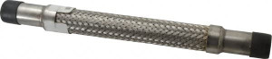 Made in USA 12" OAL, 3/4" ID, 725 Max psi, Flexible Metal Hose Assembly 3/4" Fitting, Male Pipe x Male Pipe End Connections, Stainless Steel Fitting, 304 Stainless Steel Hose 03318276 - 03318276