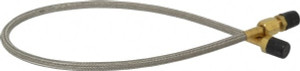 Made in USA 24" OAL, 1/4" ID, 3,000 Max psi, Flexible Metal Hose Assembly 1/4" Fitting, Male Pipe x Male Pipe Union End Connections, Brass Fitting, 304 Stainless Steel Hose 03319639 - 03319639