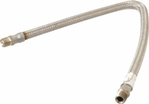 Made in USA 24" OAL, 3/8" ID, 1,450 Max psi, Flexible Metal Hose Assembly 3/8" Fitting, Stainless Steel Fitting, Stainless Steel Hose 48423156 - 48423156