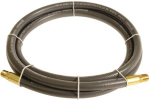 Continental ContiTech 1/4" ID x 0.45" OD 5 ft. Long Multipurpose Air Hose MNPT x MNPT Ends, 300 Working psi, -10 to 158°F, 1/4" Fitting, Gray PLG02530-05-11 - 55893119
