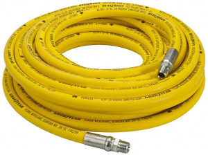 Continental ContiTech 1/4" ID x 0.61" OD 50 ft. Long Oil Resistant Air Hose MNPT x MNPT Ends, 500 Working psi, -20 to 190°F, 1/4" Fitting, Yellow 20132763 - 79219143