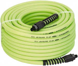 Legacy Manufacturing 3/8" ID x 0.61" OD 50 ft. Long Multipurpose Air Hose MNPT x MNPT Ends, 300 Working psi, 150°, 1/4" Fitting, Green HFZP3850YW2 - 30180467