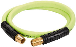 Legacy Manufacturing 1/2" ID x 0.74" OD 4 ft. Long Lead-In Whip Hose FNPT x MNPT Swivel Ends, 300 Working psi, 140°, 1/2" Fitting, Green HFZ1204YW4S - 30180509