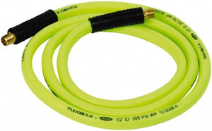 Legacy Manufacturing 1/2" ID x 0.74" OD 8 ft. Long Lead-In Whip Hose MNPT x MNPT Ends, 300 Working psi, 140°, 3/8" Fitting, Green HFZ1208YW3S - 45655982