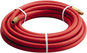 Parker Hannifin 3/8" ID x 0.688" OD 25 ft. Long Multipurpose Air Hose MNPT x MNPT Ends, 300 Working psi, -40 to 212°F, 3/8" Fitting, Red 7092RLB-300 - 41277013