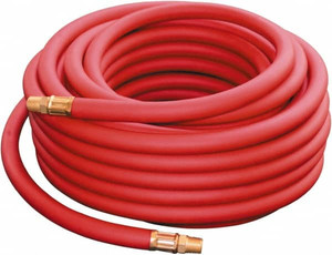 PRO-SOURCE 1/2" ID x 0.91" OD 25 ft. Long Oil Resistant Air Hose MNPT x MNPT Ends, 300 Working psi, -40 to 212°F, 1/2" Fitting, Red 8327501212PRO - 47203716