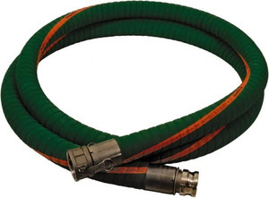 Alliance Hose & Rubber 2" ID x 2.55" OD x 25 ft. OAL, Cam & Groove Chemical Handling Hose 200 Max Working psi, -40 to 150°F, 6" Bend Radius, 2" Fitting, Green FAB200-25CE-M - 69831105