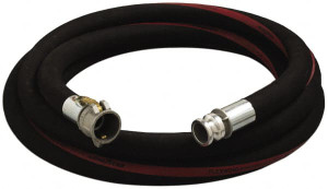 Alliance Hose & Rubber 3" ID x 3.57" OD x 25 ft. OAL, Cam & Groove Petroleum Transfer Hose 150 Max Working psi, -35 to 200°F, 7" Bend Radius, 3" Fitting, Black PTH300-25CE-M - 79292223