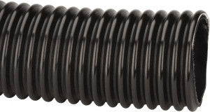 Kuriyama of America 4" ID x 4.76" OD, 35 Max psi, Full In. Hg, Dry Material Handling & Transfer Hose Polyurethane, 6" Bend Radius, 100 ft. Coil Length, Black UF1-400 - 48738488
