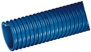 Kuriyama of America 2" ID x 2.44" OD, 40 Max psi, Full In. Hg, Dry Material Handling & Transfer Hose Polyurethane, 4" Bend Radius, 100 ft. Coil Length, Blue UF2-200 - 48738736