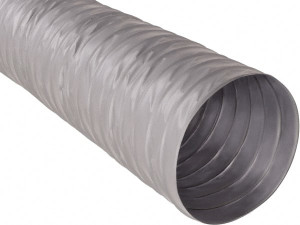 Hi-Tech Duravent 3" ID, 25 ft. Long, Fiberglass Blower & Duct Hose Gray, 1-1/2" Bend Radius, 0.15 In/Hg, 0.85 Max psi, -20 to 250°F 052603000002 - 01492396
