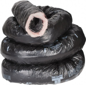 Hi-Tech Duravent 4" ID, 25 ft. Long, Polyethylene Blower & Duct Hose Black, 2" Bend Radius, 1 In/Hg, 10 Max psi, -20 to 200°F 054504000001 - 01492495