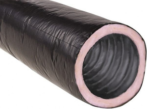 Hi-Tech Duravent 9" ID, 25 ft. Long, Polyethylene Blower & Duct Hose Black, 3-1/2" Bend Radius, 1 In/Hg, 6 Max psi, -20 to 200°F 054509000001 - 01492545