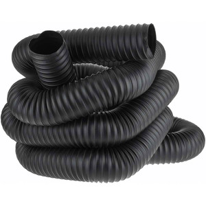 Hi-Tech Duravent 4" ID, 25 ft. Long, Thermoplastic Rubber Blower & Duct Hose Black, 4.8" Bend Radius, 28 In/Hg, 27 Max psi, -60 to 275°F 0661 0400 1025 - 31127376