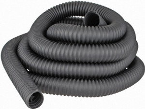 Hi-Tech Duravent 2" ID, 25 ft. Long, Thermoplastic Rubber Blower & Duct Hose Black, 3-1/2" Bend Radius, 20 In/Hg, 15 Max psi, -65 to 275°F, Chemical Resistant 200102001025 - 48507008