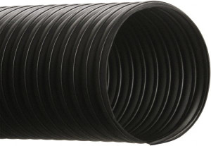 Hi-Tech Duravent 7" ID, 25 ft. Long, Thermoplastic Rubber Blower & Duct Hose Black, 10-1/2" Bend Radius, 6 In/Hg, 4 Max psi, -65 to 275°F, Chemical Resistant 200107001025 - 48507107