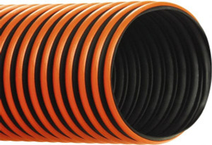 Hi-Tech Duravent 6" ID, 25 ft. Long, Thermoplastic Rubber Blower & Duct Hose Black, 8-1/4" Bend Radius, 6 In/Hg, 5 Max psi, -60 to 300°F, Chemical and Abrasion Resistant 200206001725 - 48507396