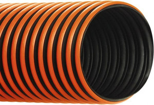 Hi-Tech Duravent 6" ID, 50 ft. Long, Thermoplastic Rubber Blower & Duct Hose Black, 8-1/4" Bend Radius, 6 In/Hg, 5 Max psi, -60 to 300°F, Chemical and Abrasion Resistant 200206001750 - 48512396