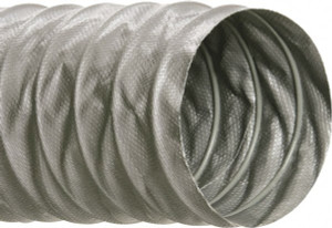 Hi-Tech Duravent 7" ID, 1.3 Hg Vac Rating, 2.2 psi, Fiberglass/PVC Vacuum & Duct Hose 25 ft. Long, Gray, 3-1/2" Bend Radius, -20 to 200&degF 025007000002 - 01576842