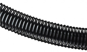 Hi-Tech Duravent 8" ID, 10 Hg Vac Rating, 11 psi, Polyurethane Vacuum & Duct Hose 25 ft. Long, Black, 7-1/4" Bend Radius, -60 to 180&degF 063108000002 - 01577618